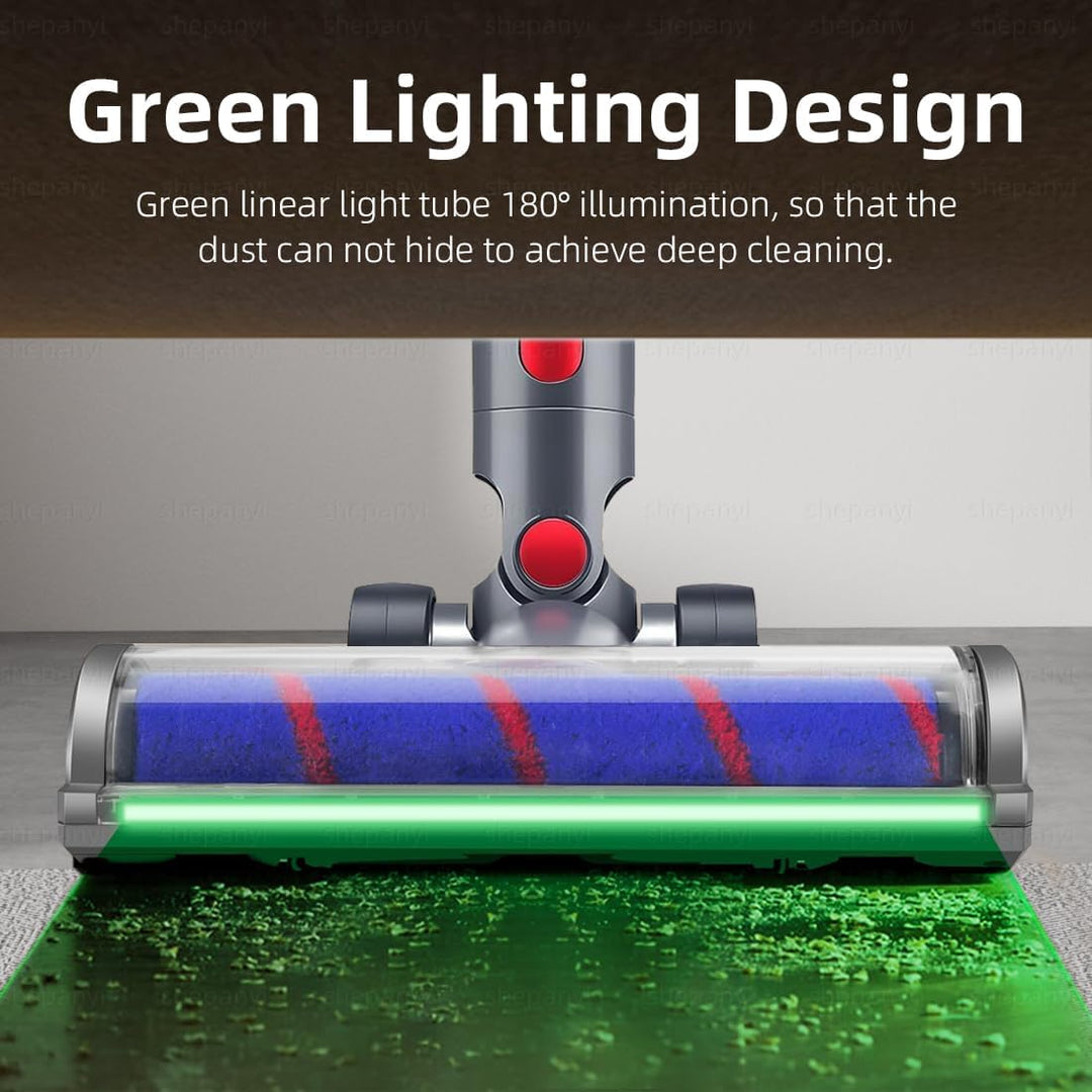 LED Bürste Zubehör kompatibel für Dyson V7/V8/V10/V11/V15 Staubsauger, Weiche Flaumbürste mit Staubd