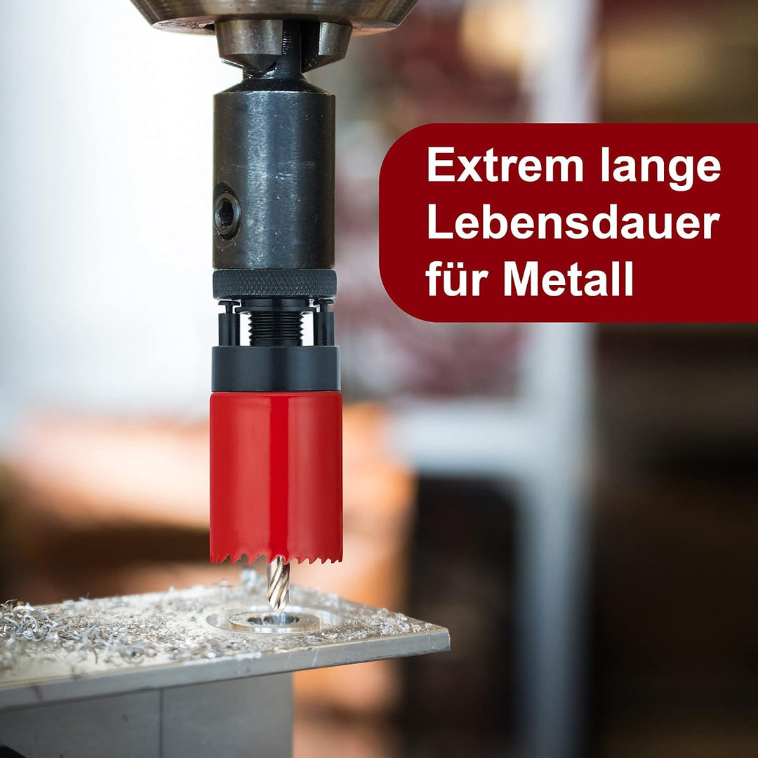 Lochsäge Set, Meinraum 19 PCS Lochkreissäge Bimetall mit 11 Sägeblättern 19mm-68mm, inklusiv 2 Schaf