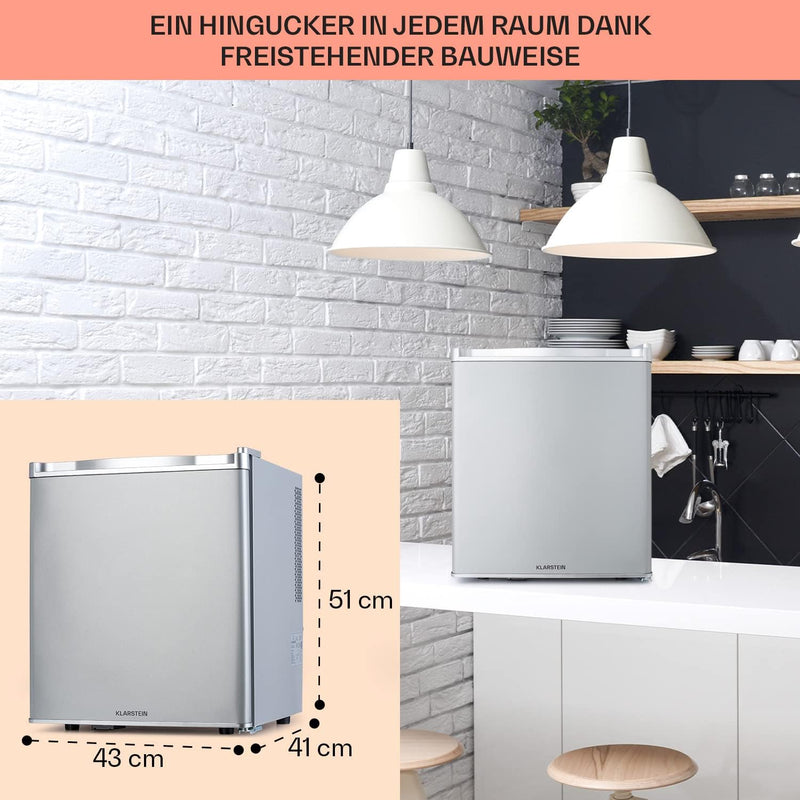 Klarstein Mini Kühlschrank für Zimmer, Mini-Kühlschrank für Getränke, Snacks & Kosmetik, Kleine Mini