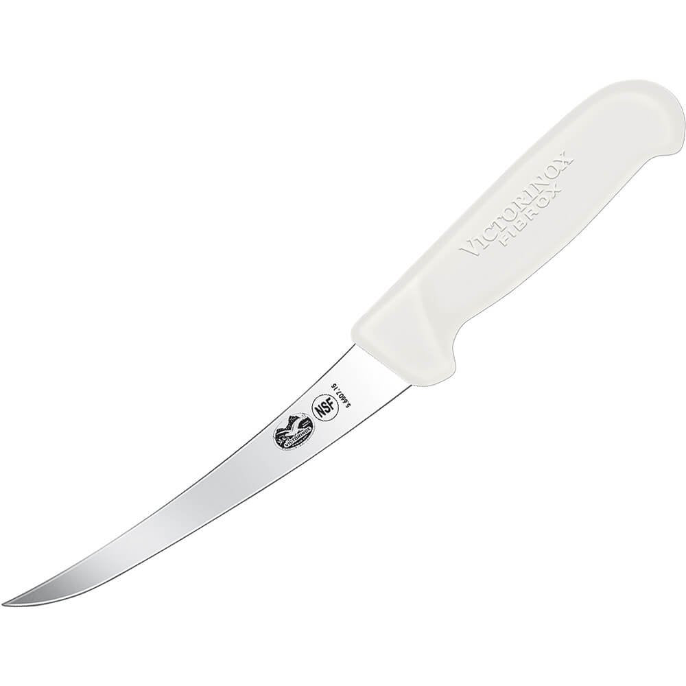 Victorinox, coltello disossatore Fibrox con lama stretta e ricurva in acciaio inox, antiscivolo, bia