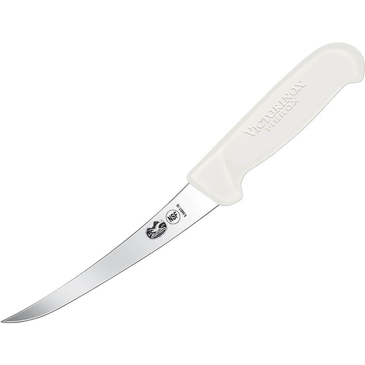 Victorinox, coltello disossatore Fibrox con lama stretta e ricurva in acciaio inox, antiscivolo, bia