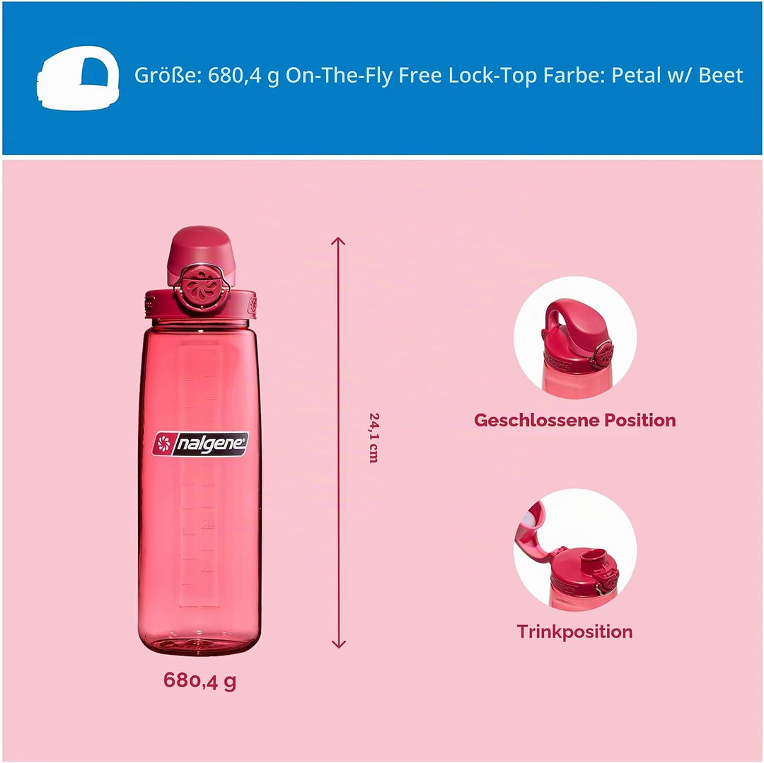 Nalgene OTF Sustain Trinkflaschen Rot 0,65 L, Rot