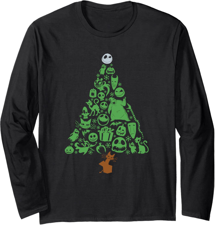 Disney The Nightmare Before Christmas Spooky Holiday Tree Langarmshirt