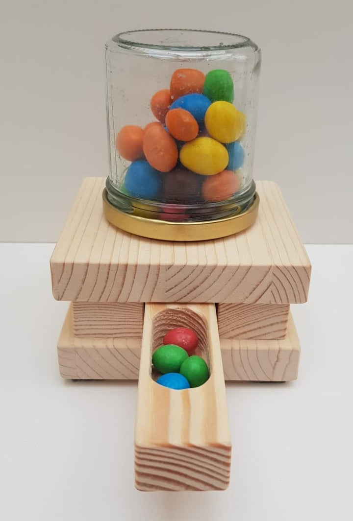 Top- Holzbausatz- Bastelset- Bonbonspender aus Holz- Süssigkeitenautomat- Naturholz- Bausatz- Werkel