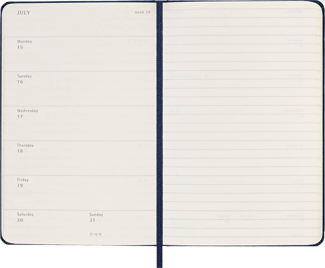 Moleskine Wochenplaner 2023-2024,18-Monate-Kalender, Akademischer Terminkalender, Hardcover-Wochenpl