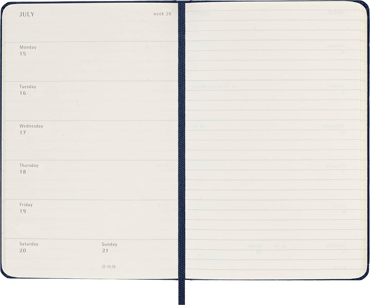 Moleskine Wochenplaner 2023-2024,18-Monate-Kalender, Akademischer Terminkalender, Hardcover-Wochenpl