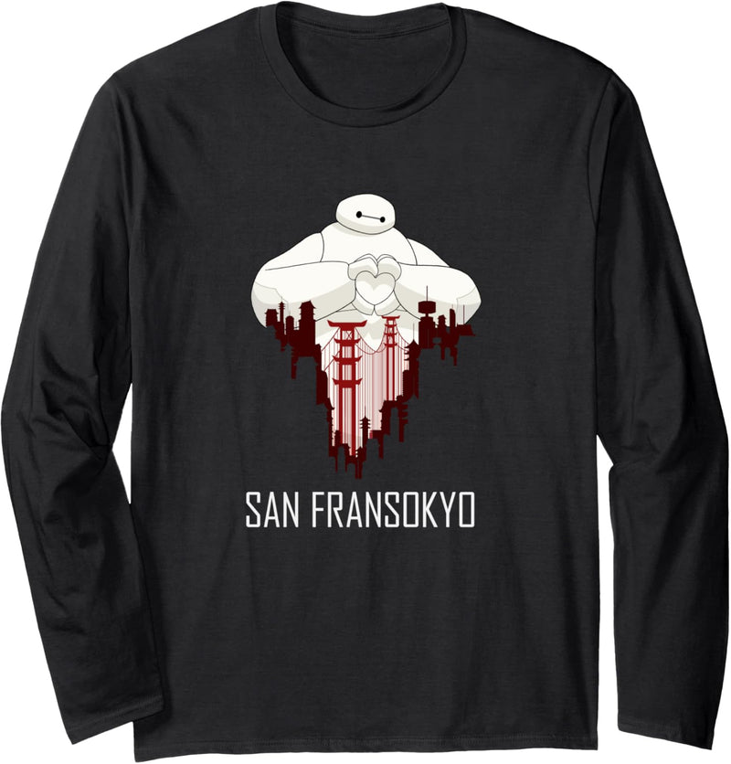 Disney Big Hero 6 Baymax San Fransokyo Love Langarmshirt