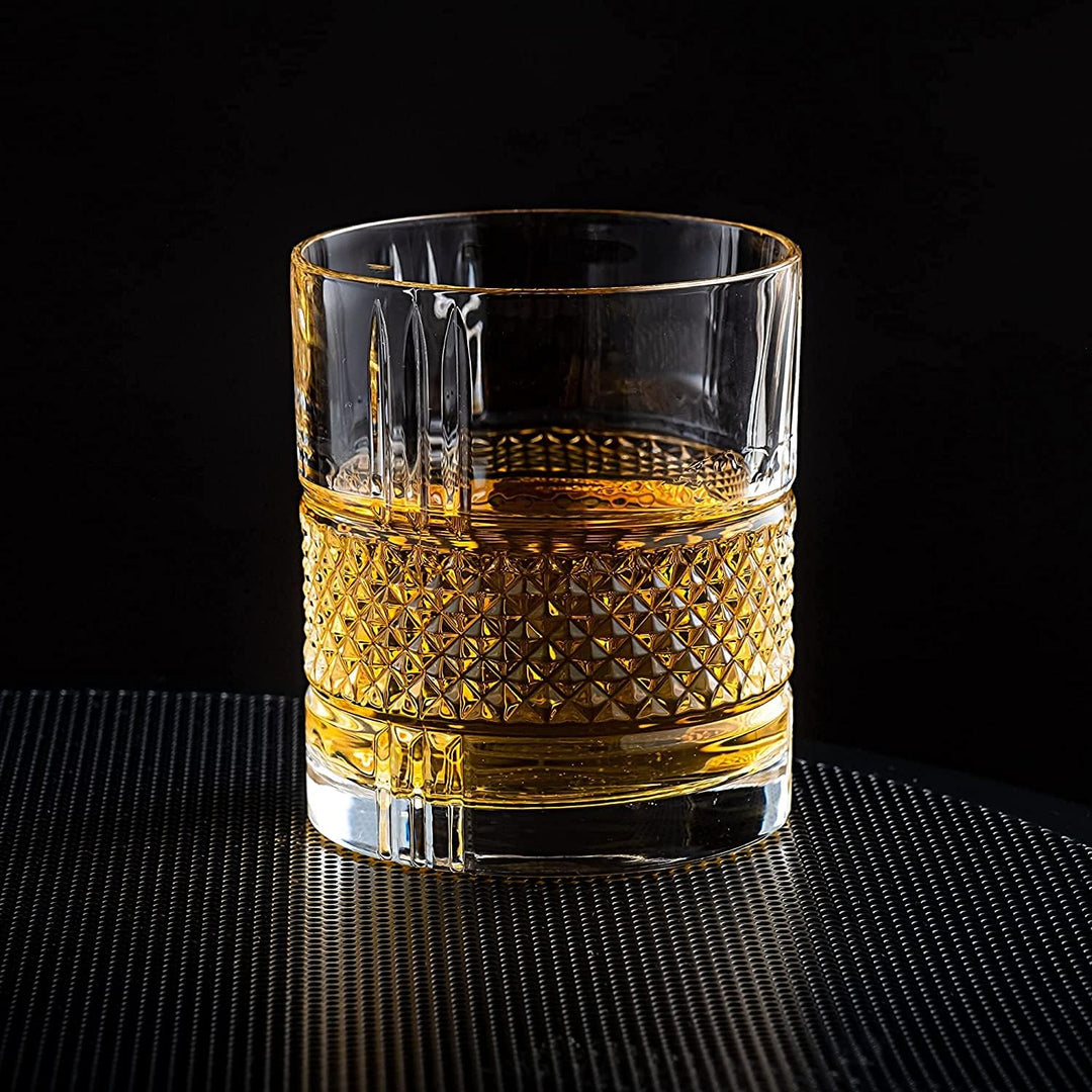 Whiskey-Steine & Old Fashioned Cocktail & Whiskey Gläser Geschenkset – 6 Handgemachte Runde Granitst