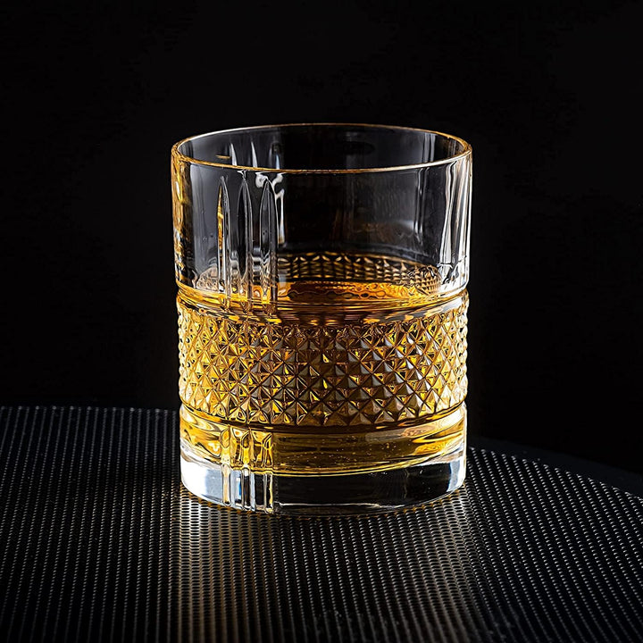 Whiskey-Steine & Old Fashioned Cocktail & Whiskey Gläser Geschenkset – 6 Handgemachte Runde Granitst