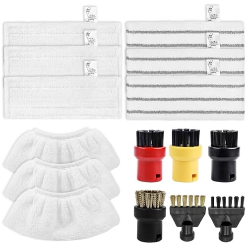 KEEPOW Dampfreiniger Zubehör-Set für Karcher,15 Teile, Kompatibel Mit EasyFix SC 2, SC 3, SC 4, SC 5