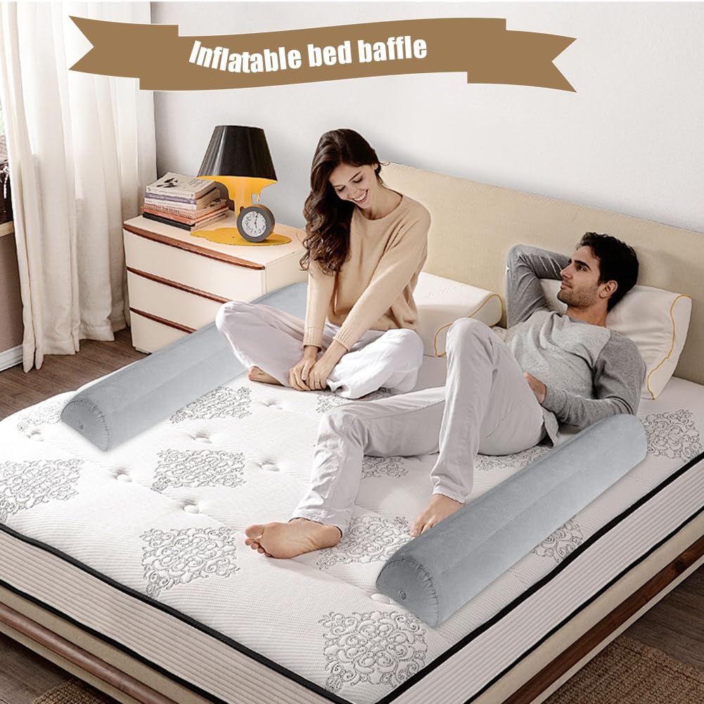2er Pack Rausfallschutz Bett Reise Aufblasbar, 130CM Tragbares Faltbares Bettgitter Rausfallschutz A
