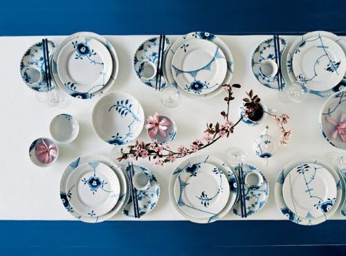 Royal Copenhagen 1017373 Blue Fluted Mega Frühstücksteller, Porzellan 27cm Wht, 27cm Wht