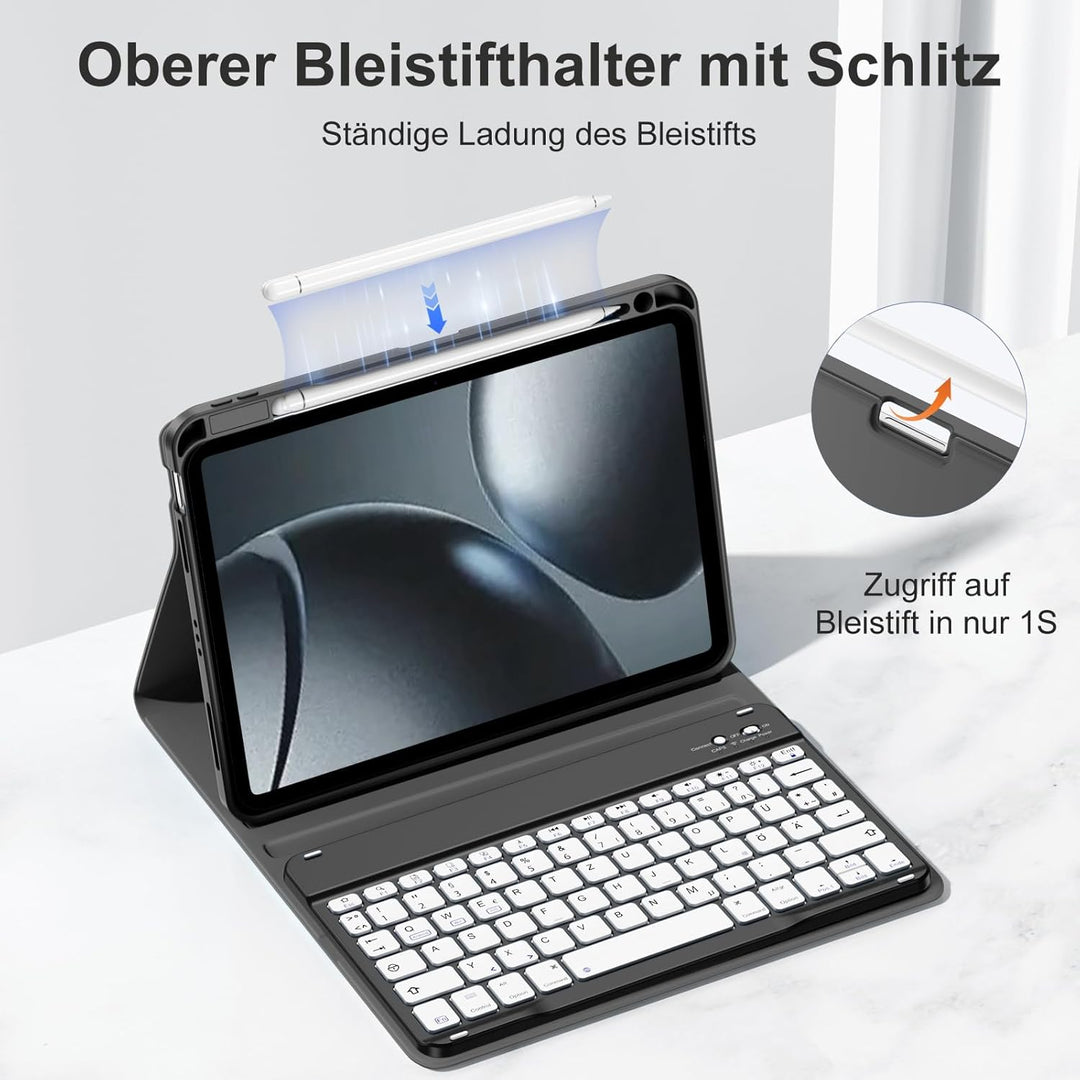 Hülle mit Tastatur für iPad Air 11 Zoll M3 2025 M2 2024/Air 5 Generation 2022 4. 2020 10,9 Zoll, Mag