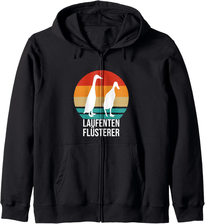 Laufenten Flüsterer Retro Laufente Kapuzenjacke