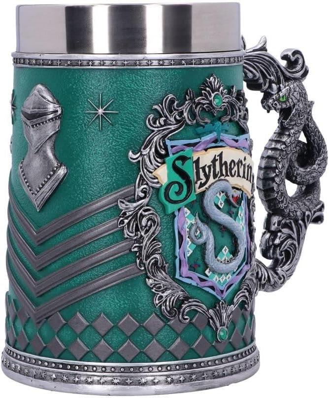 Nemesis Now House Collectable Tankard Harry Potter Slytherin Hogwarts-Haus Sammelkrug, Harz, Grün Si