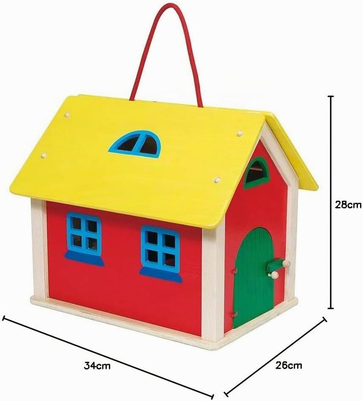 Goki 51916 - Koffer Farmhaus mit Zubehör