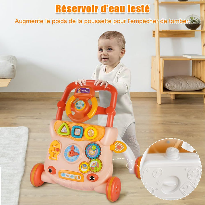 Lauflernhilfe für Babys, Laufwagen, Lauflernhilfe für Babys mit Musik-Player, stossdämpfendes Rad, G