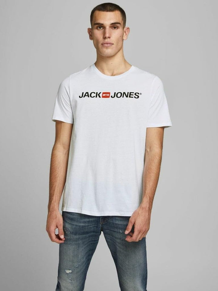 JACK & JONES Male T-Shirt 3er-Pack Logo T-Shirt S Schwarz/Blau/Weiss (/Azul Marino/Blanco), S Schwar
