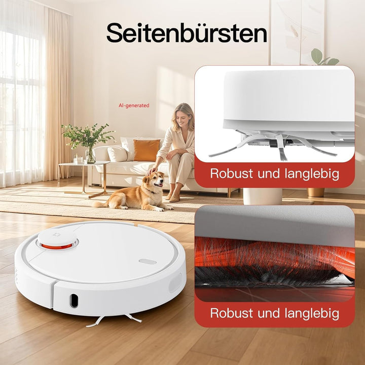 30 Stück Zubehör für Xiaomi H40 Saugroboter Ersatzteile, 1 Hauptbürste, 4 HEPA Filter, 6 Wischpad &