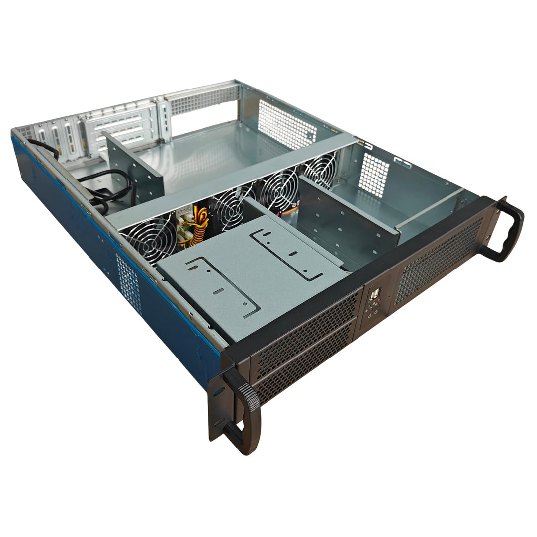 Rack Chassis 19" 2U Black 2U Schwarz, 2U Schwarz
