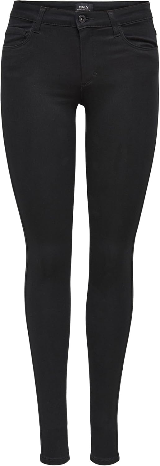 ONLY Women's Onlroyal Hw Sk Rock Coated PIM Noos Skinny Jeans M / 30L Schwarz (Schwarz), M / 30L Sch