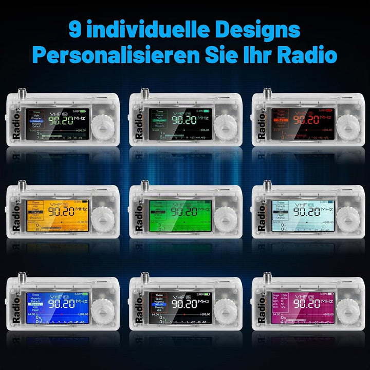 AURSINC SI4732 Mini Radio V3 Tragbare Kurzwelleempfänger, AM/FM/LSB/USB-Betriebsmodi, HF SW MW VHF V
