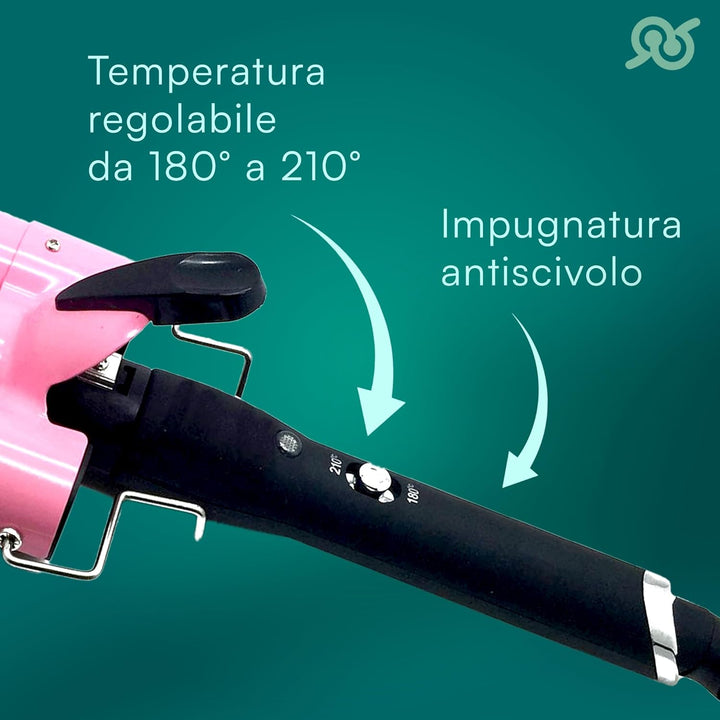 TEMPO DI SALDI Professioneller Haarglätter mit 3 Zweigen, Lockenstab mit 3 Wellen