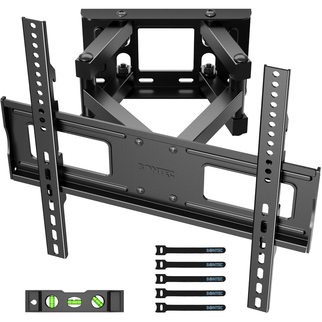 BONTEC TV Wandhalterung Schwenkbare Neigbare TV Halterung Vollbewegung für 23-70 Zoll Flach & Curved