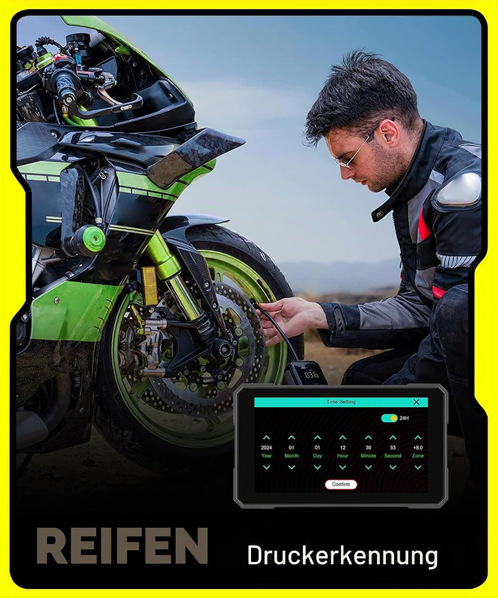 Rimoody 5 Zoll Carplay Bildschirm für Motorrad, Kabellos Carplay und Android Auto Display für Motorr