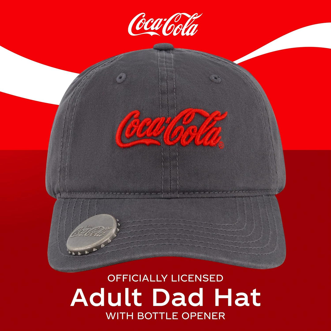Concept One Unisex-Erwachsene Coca Cola Dad Hut, Logo Baumwolle verstellbare gebogener Krempe Baseba
