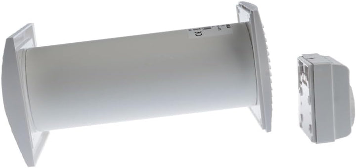 Ø 100mm Wärmeverteiler Lüfter Ventilator Ab- Zuluft Thermostat Wärmelüfter Warmluft Wand, Ø 100mm