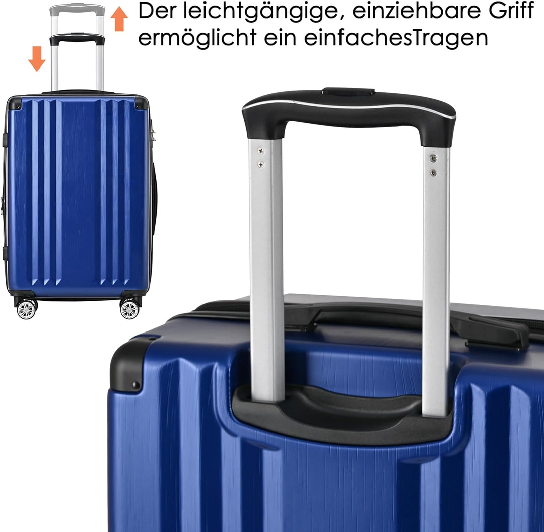 Merax Koffer Hartschalen-Koffer Trolley Rollkoffer Reisekoffer Handgepäck, TSA Zollschloss, 4 Rollen
