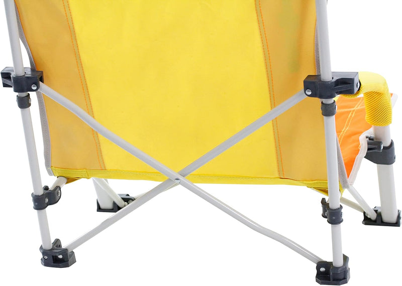 BRUNNER Bula Strandstuhl, Ergonomisch, Legierter Stahl, Orange/Gelb, Orange/Gelb