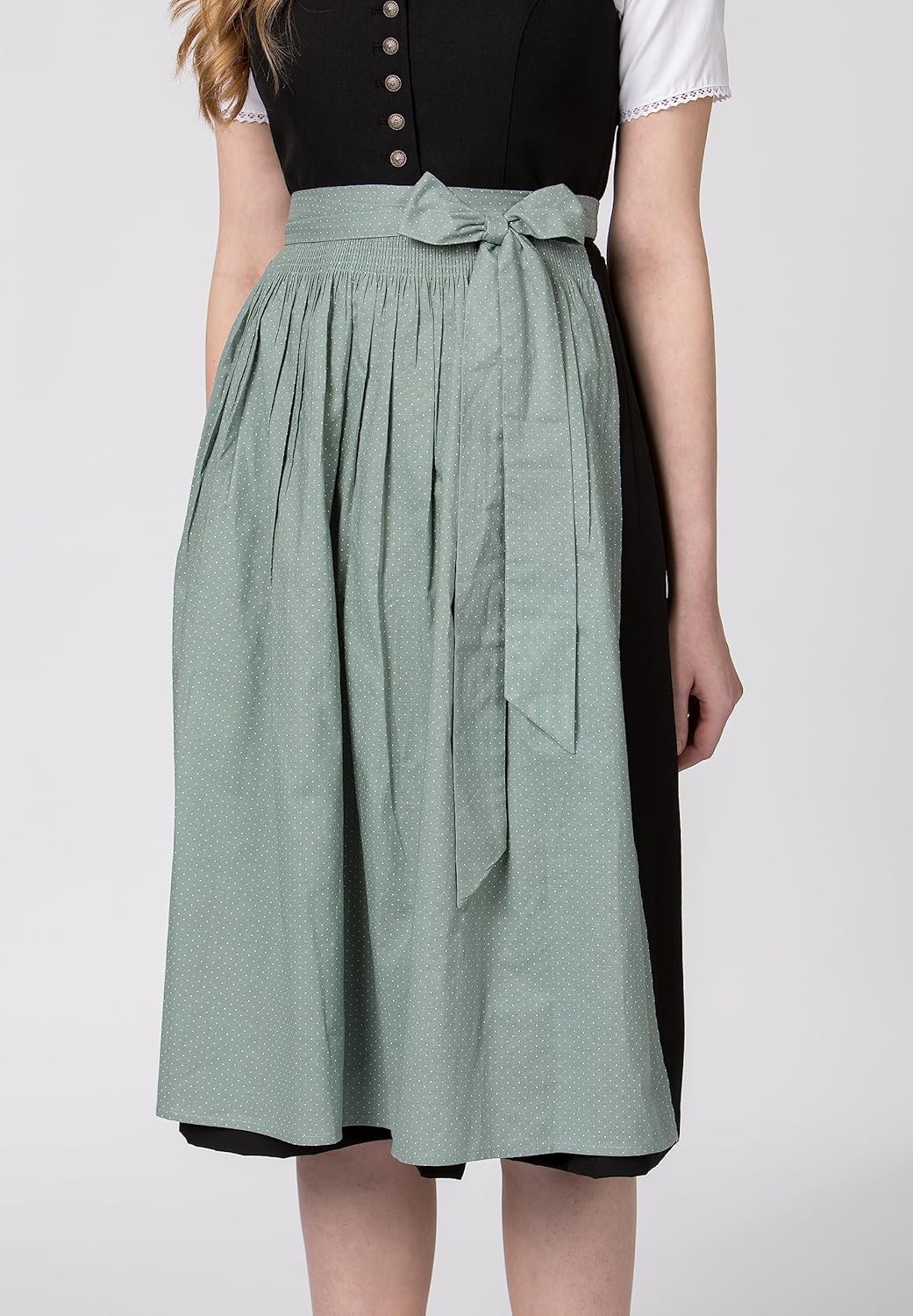 Stockerpoint Damen Molina Midi Dirndlschürze 52-56 salbei, 52-56 salbei