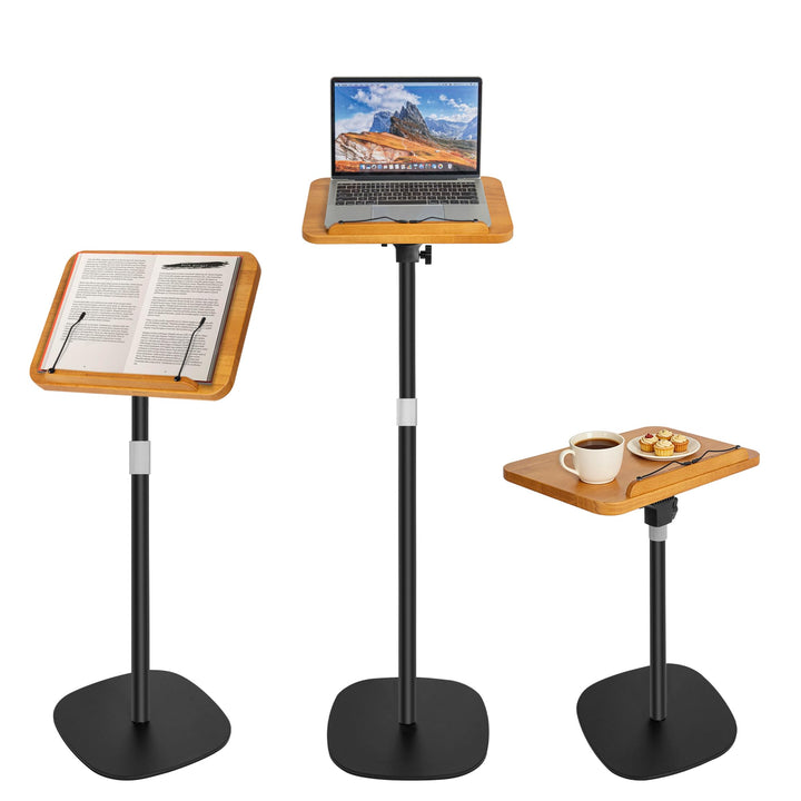 OUUTMEE Lesebuchständer, anhebbarer Beistelltisch, Winkelverstellung, Metallstruktur, Laptop, Kochbu