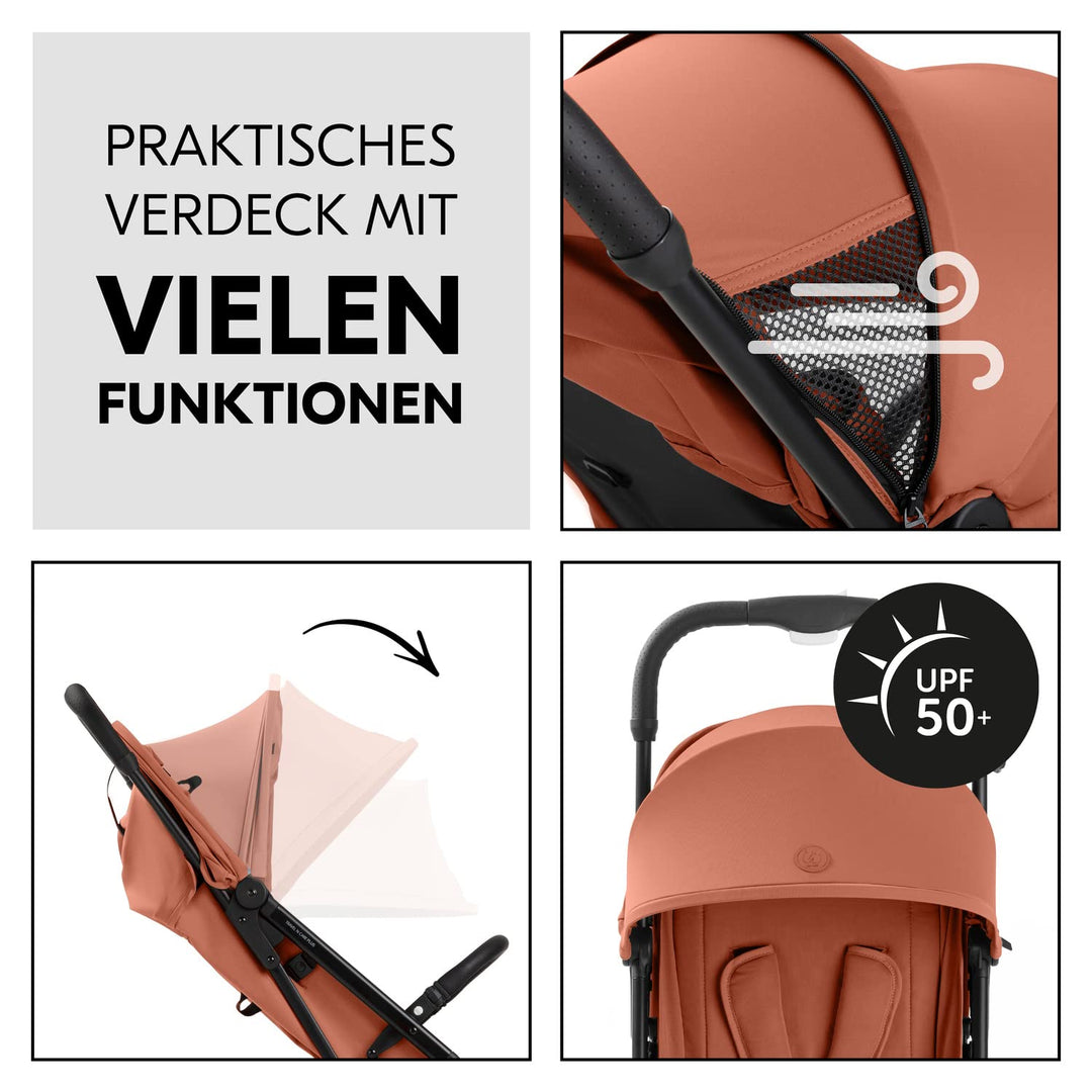 Hauck Reisebuggy Travel N Care Plus mit Liegefunktion, nur 7,2 kg, UV-Schutz 50+, bis 25 kg belastba