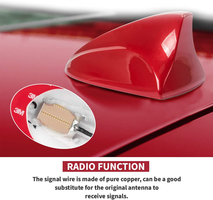Psler Haifischflosse Antenne Funksignal Antenne Basis für Compass/Renegade 2017-2023(Rot), Rot