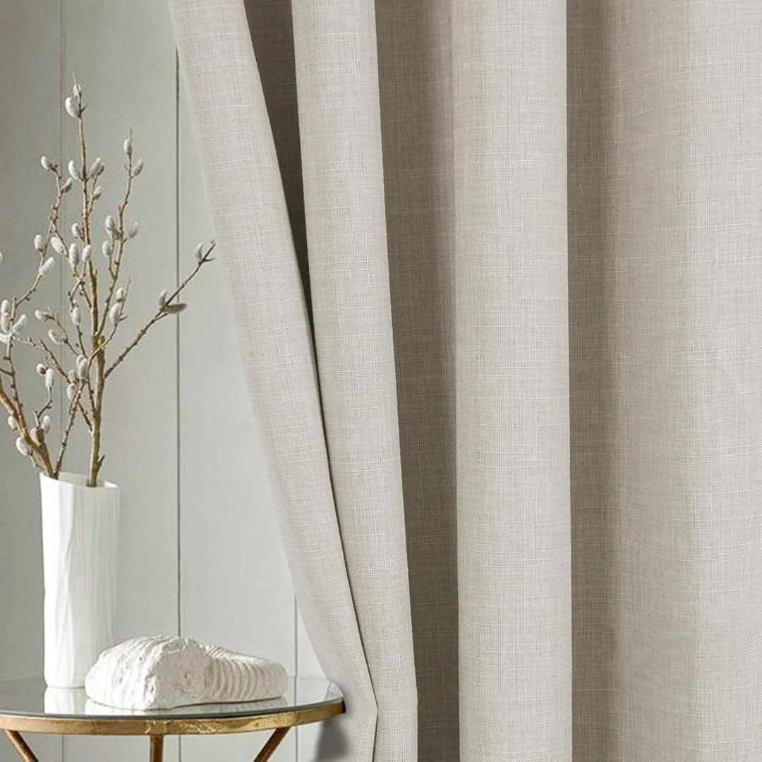always4u Vorhang Blickdicht 100% mit Ösen, Elegente Gardinen Wohnzimmer Modern Abdunkelnde Vorhänge