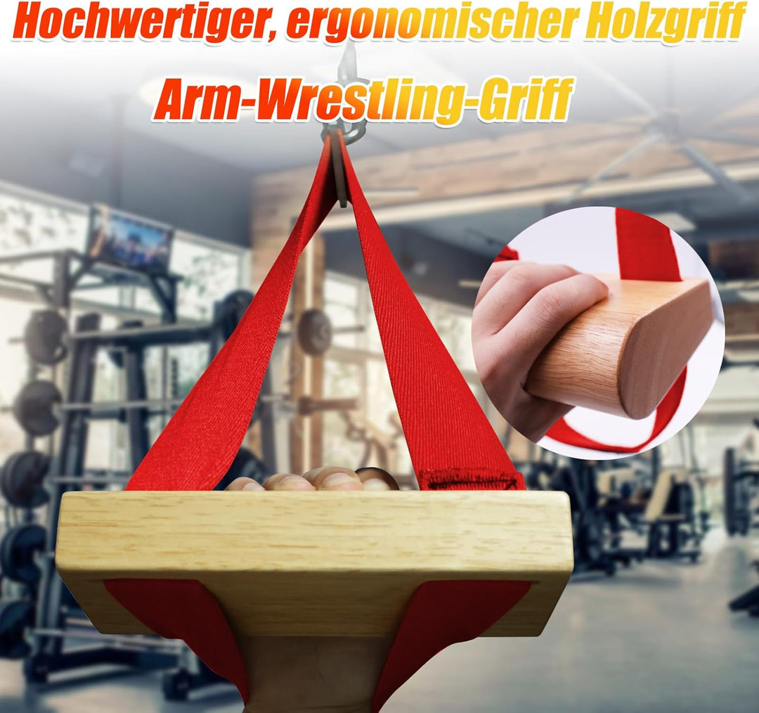 J Bryant Armwrestling-Stärkegriff – Ergonomischer Holzgriff-Trainer für Unterarm & Handgelenk, Funkt