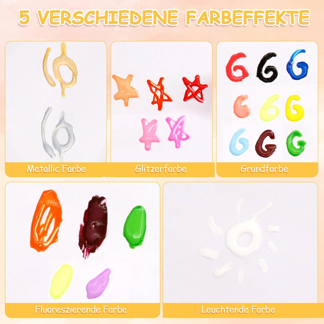 KASURE 24 Stück Farben Kerze Set, 10ml Wachsstifte zur Bemalung & Verzierung von Kerzen