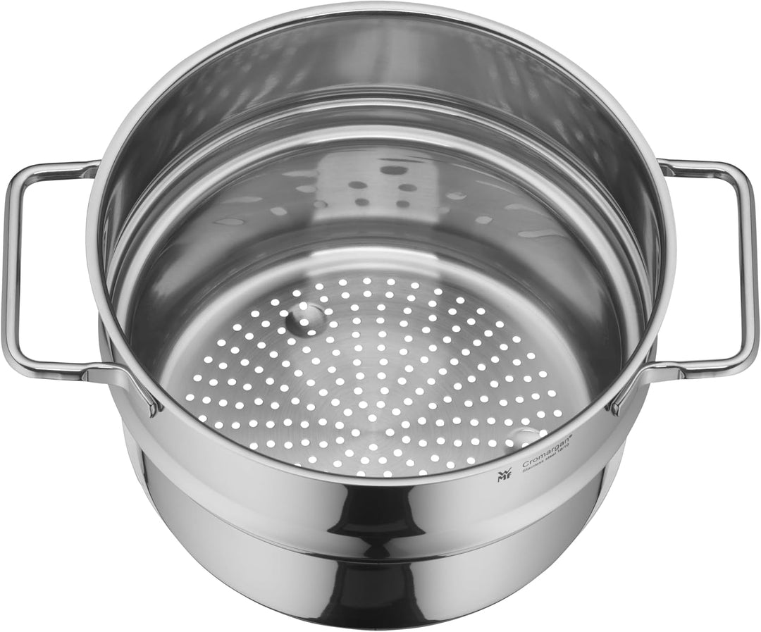 WMF Gemüse-/ Kartoffeldämpfer 20 cm, Dampfgarer Einsatz für Topf, Siebeinsatz für Töpfe, Cromargan E