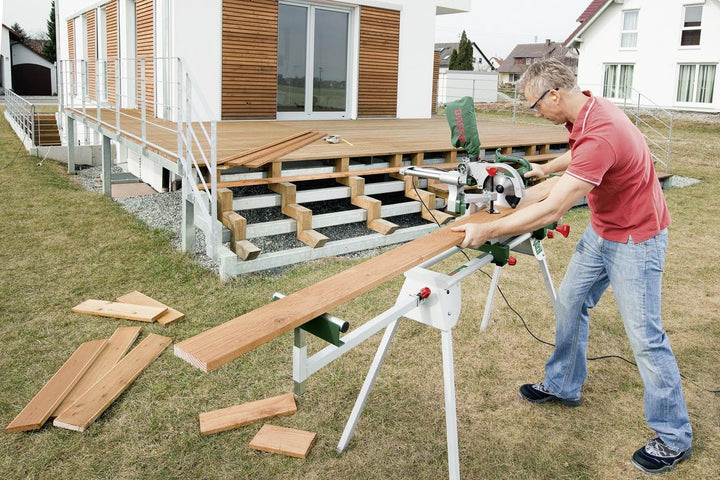 Bosch Untergestell PTA 2400 (für Kapp- und Gehrungssäge/Tischbohrmaschine von Bosch, im Karton) Gehr