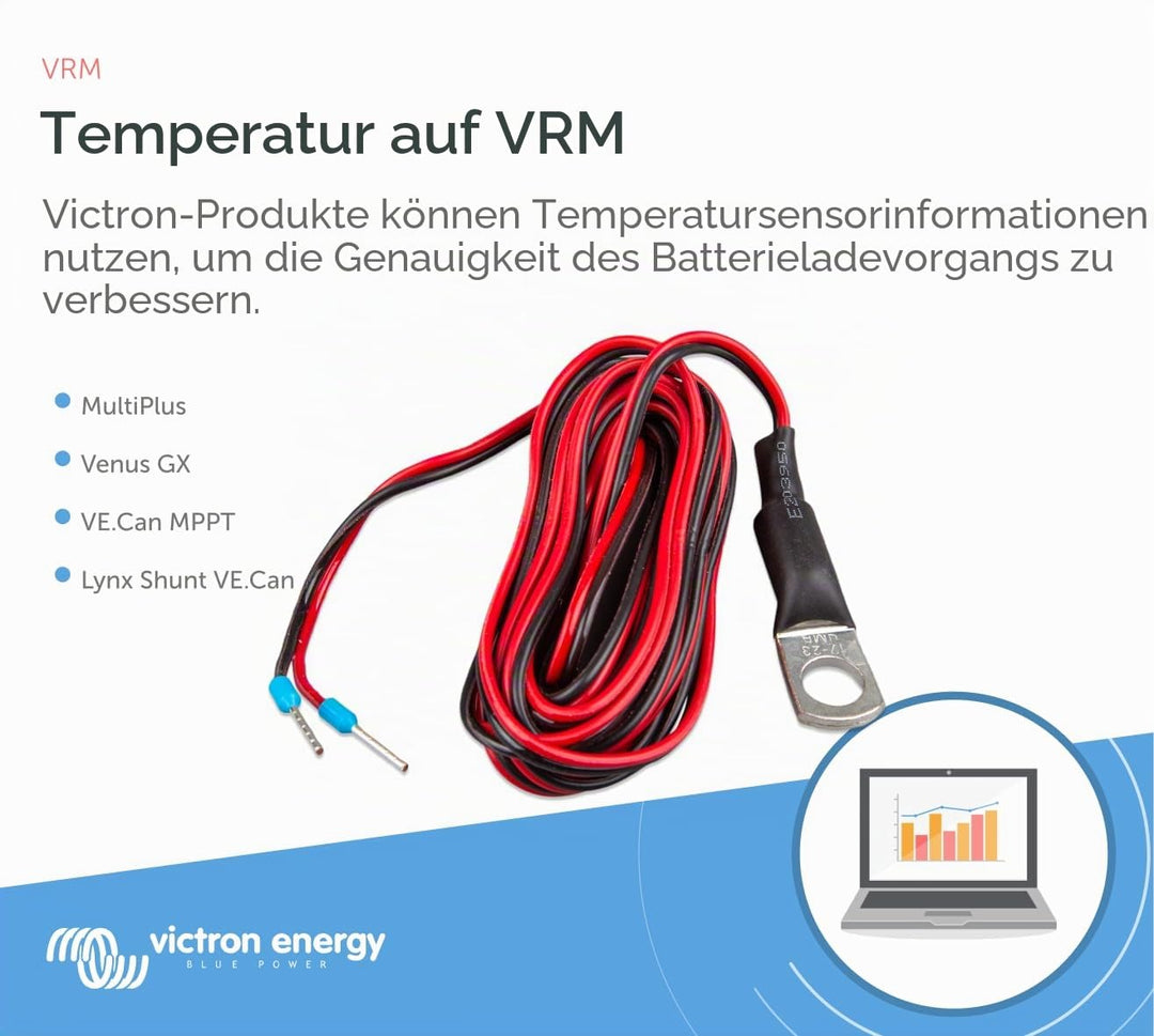 Victron Energy Temperatursensor für Quattro, MultiPlus und GX Gerät Temperatursensor für MultiPlus u
