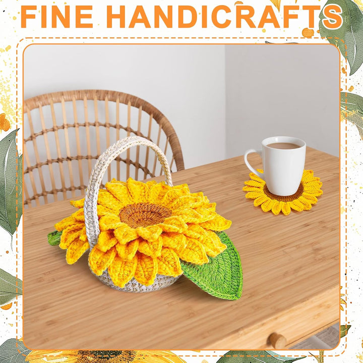 mimzemamz Häkel Set,Häkelset für Anfänger mit Anleitung,Crochet Set,Topfpflanze Untersetzer Handmade