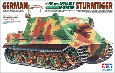 Tamiya 300035177 Militär 300035177-1:35 WWII Sturmtiger, 38 cm, RW61 (1), originalgetreue Nachbildun