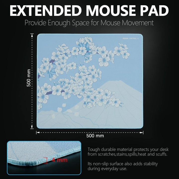 X-Raypad Aqua Control 2 AC2 Sakura Gaming-Mauspad, Ultra-Hochpräzisions-Mauspad mit Perfekter Geschw