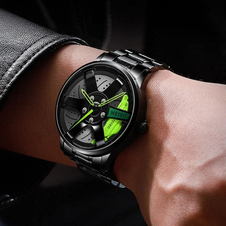 Herren-Sportuhr mit 3D-Hohlrad-Design, wasserdichte Edelstahluhr für Auto-Raduhren 1, 1