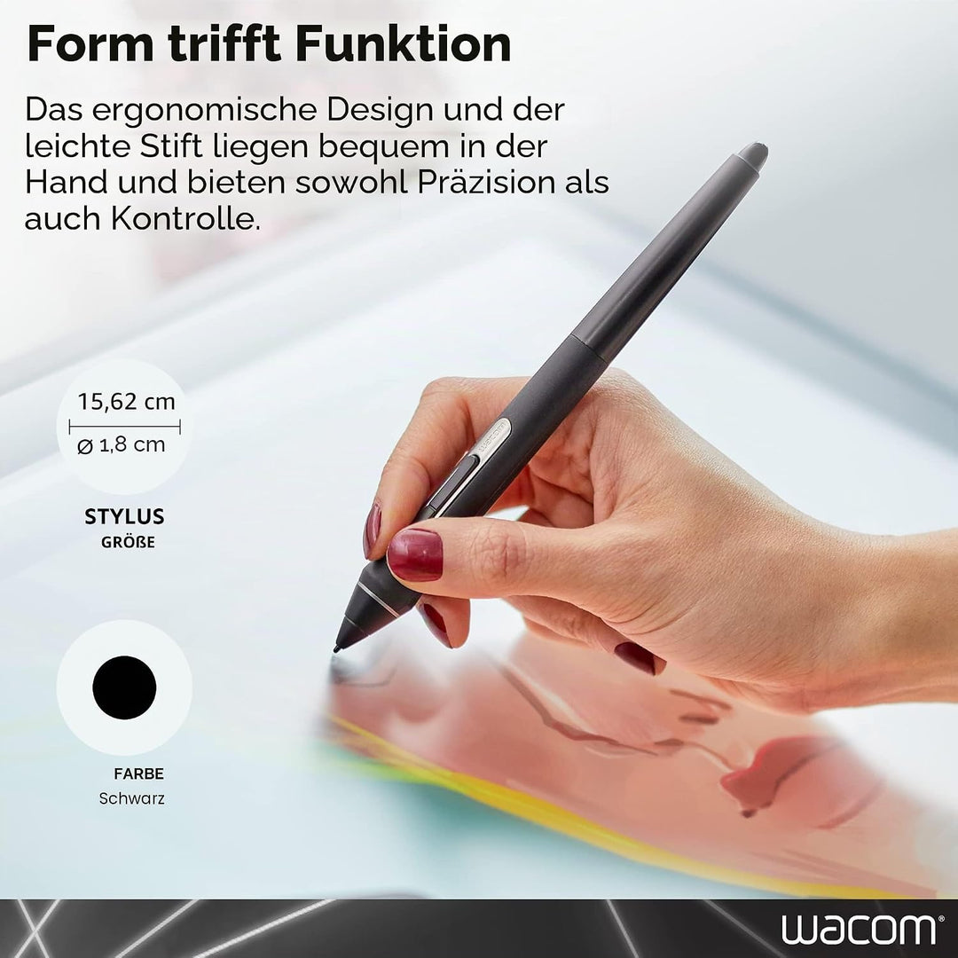 Wacom Pro Pen 2 (KP504E) - Compatible with Intuos Pro, Cintiq, Cintiq Pro & MobileStudio Pro, schwar