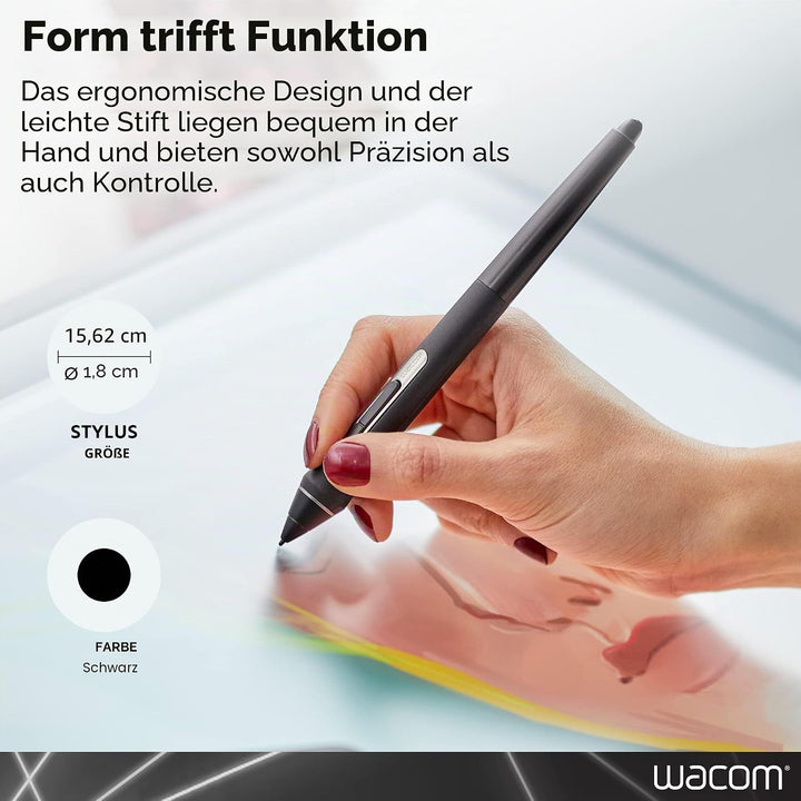 Wacom Pro Pen 2 (KP504E) - Compatible with Intuos Pro, Cintiq, Cintiq Pro & MobileStudio Pro, schwar