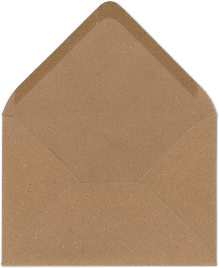 150 x Kraftpapier Umschläge DIN C5 Braun - 22,5 x 15,7 cm ohne Fenster 120 g/m² - Vintage Briefumsch